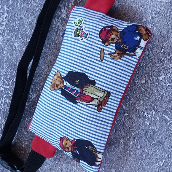 Reworked "Polo Bear" Ralph Lauren Benny Bag Fanny Pack - Picture 3 of 10